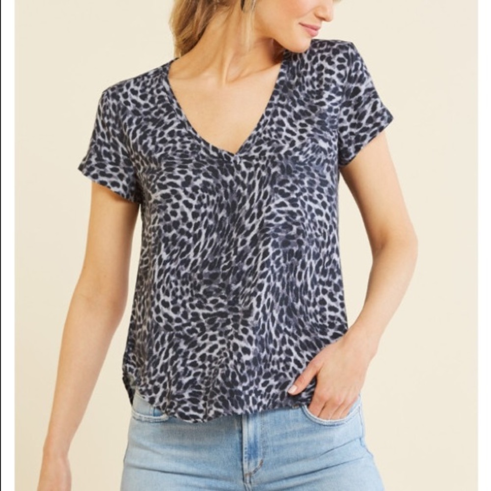 NWT Cloth & Stone Animal Print T-Shirt Size L